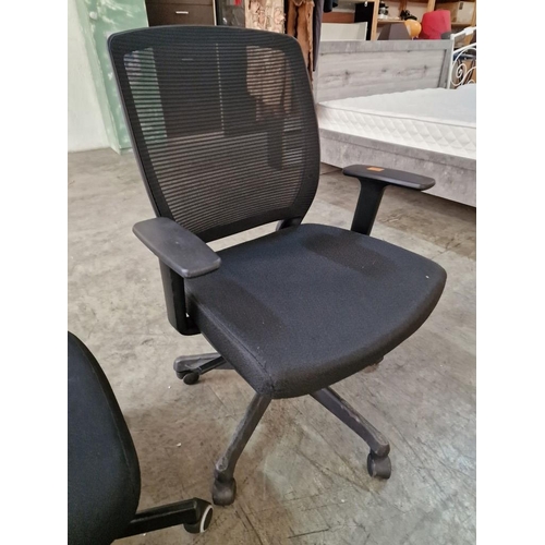 363 - Black Colour Office Typist / Swivel Chair with Mesh Back and Arms