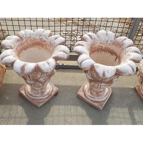 611 - Pair of Plant Pots in Tulip Shape (Approx. H:56cm x Ø48cm each), (2)