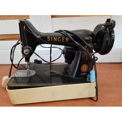 224 - Vintage Singer Electric Sewing Machine 99K (Sewing Motor, Ser. No. K10754052) with Quantity of Acces... 