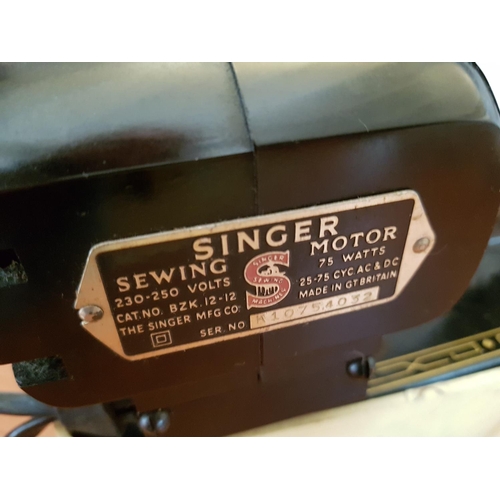 224 - Vintage Singer Electric Sewing Machine 99K (Sewing Motor, Ser. No. K10754052) with Quantity of Acces... 