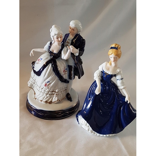 492 - Continental Style Porcelain Figurines 