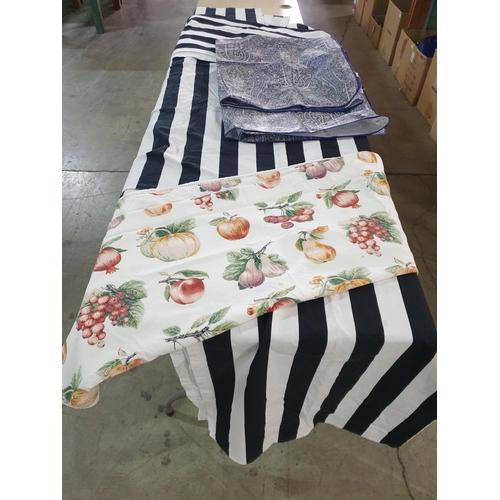 524 - Collection of 4 x Table Cloths in Different Style, Colour, Fabric and Size