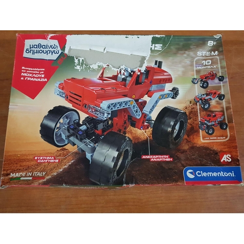 525 - Monster Truck - Clementoni Science Mechanics Laboratory Building Set 8 + (AU) Box, A/F