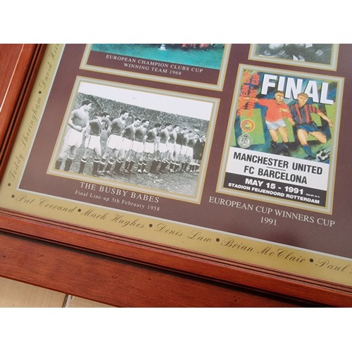 542 - Framed Manchester United Limited Edition Commemorative Print, (Approx. 82 x 56cm)