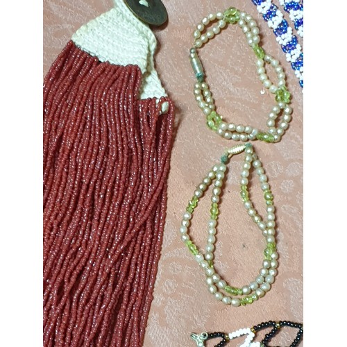 565 - Large Quantity of Costume Jewellery Necklaces and Bracelets (Hand Made, Small Beads Jewellery) Toget... 