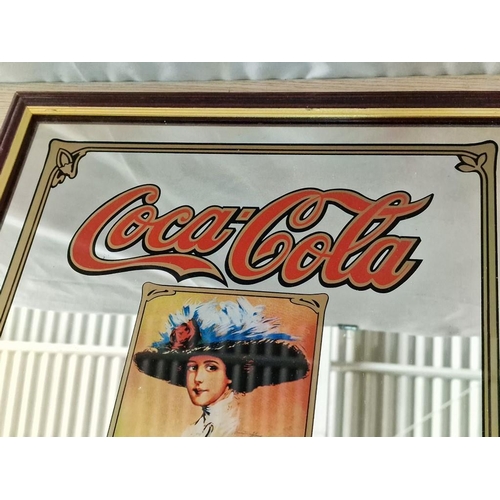 1 - Coca Cola Wall Mirror, (Approx. 45 x 55cm)