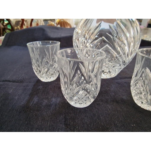 289 - Crystal Decanter, Together with Set of 4 x Matching Glasses, (5)