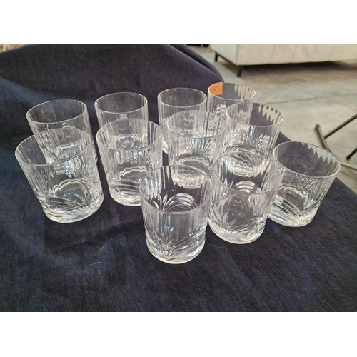 291 - Set of 8 x Heavy Glasses, Together with 3 x Matching Tumblers, (11)