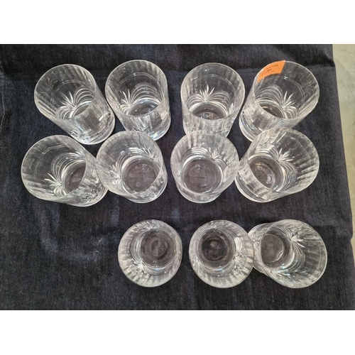 291 - Set of 8 x Heavy Glasses, Together with 3 x Matching Tumblers, (11)