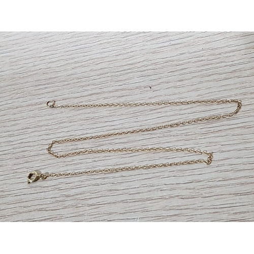 27 - 9ct Yellow Gold Chain, Total 1gr (L:36cm)