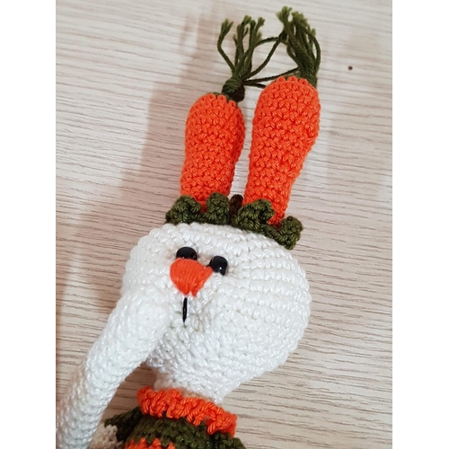 29 - Miss Carrot - Crochet Pattern Bunny Toy, Hand Crafted by Local Folk Artist 