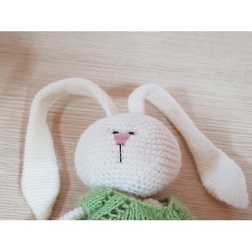 63 - Personalized Crochet Bunny Doll, Hand Crafted by Local Folk Artist 