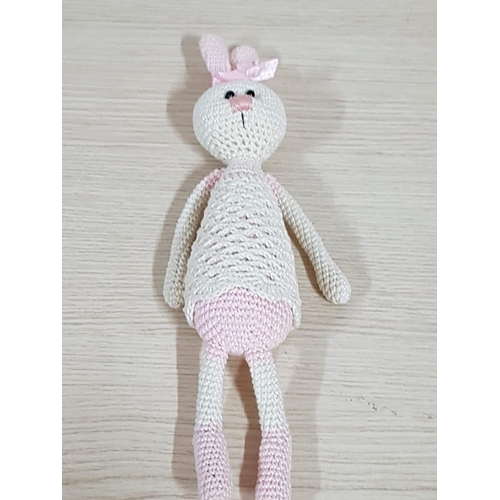 81 - Miss Baby Bunny Crochet Pattern Toy - Hand Crafted by Local Folk Artist 