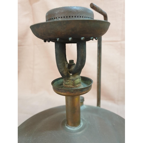 730 - Vintage (Mid 20th Century) Classic Camp Stove (H:29cm) Together with Decorative Hand Made Bowl (H:23... 