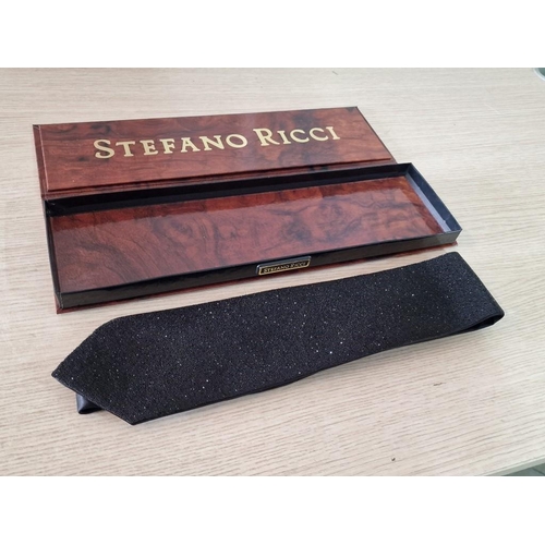 159 - Stylish Men's Accessories Stefano Ricci - Luxury Collection Black Shimmer Tie