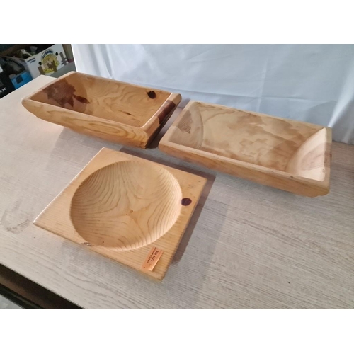 165 - Vintage Country Style 2 x Small Wooden Bread Mould (38 x 21 x 11cm and 35 x 20 x 10cm) Together with... 