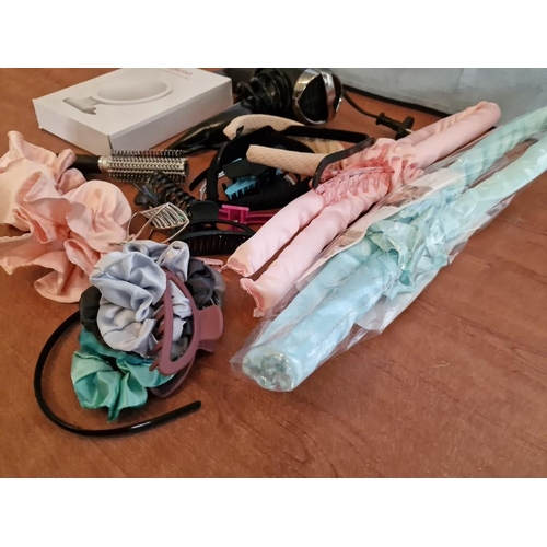 328 - Beauty Accessories; Remington Hair Dryer, Quantity of Hair Clip, Various Headbands, 1x/10x Double Si... 