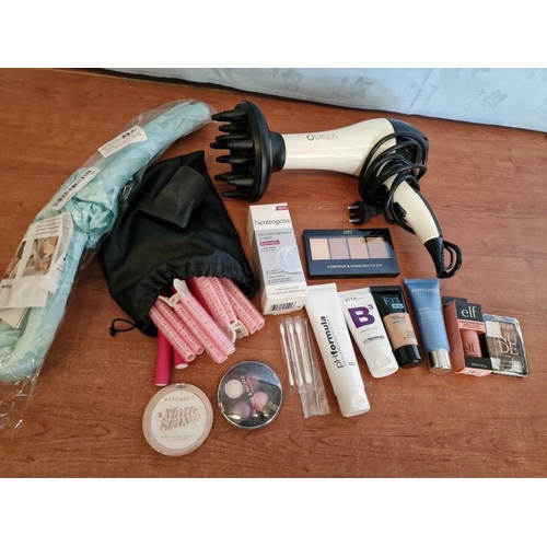 400 - Beauty Accessories Omnia Hair Dryer, Hair Curlers and Quantity of Make UP Cosmetics