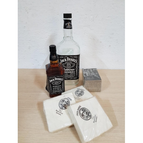 11 - Jack Daniel's Tennessee Sour Mash Whiskey, 1L / 40% Vol Together with Jack Daniels Memorabilia; Appr... 