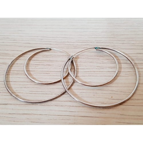 233 - Pair of Silver (?) Earrings, Total Weight 5gr (Ø5cm)