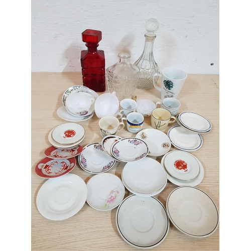 259 - Box of Assorted Items; Decanter, Coffee Cups etc