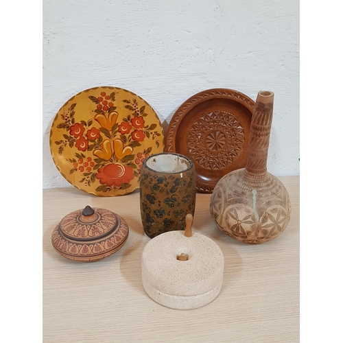 326 - Vintage and Retro Collection of Country Kitchenware; Handmade Ceramic, Wooden Stone and Other (Mini ... 