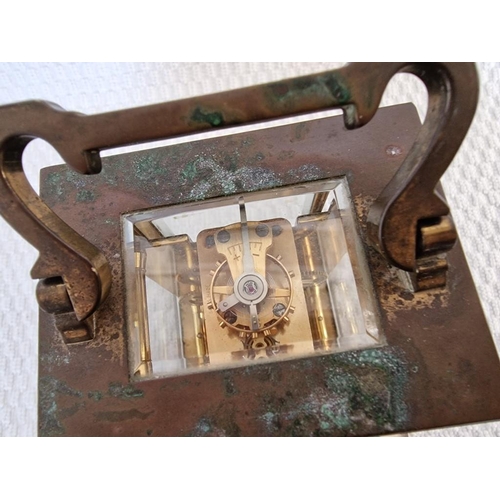 753 - Vintage Mappin & Webb Ltd Brass 4-Glass Carriage Clock with Key Wound Movement, (Approx. 8 x 6 x 15c... 