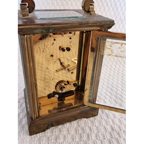 753 - Vintage Mappin & Webb Ltd Brass 4-Glass Carriage Clock with Key Wound Movement, (Approx. 8 x 6 x 15c... 