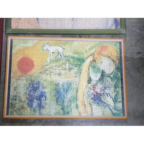 764 - 4 x Framed Puzzles of Various Paintings (4)