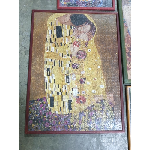 764 - 4 x Framed Puzzles of Various Paintings (4)