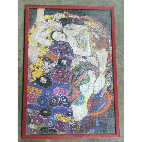 764 - 4 x Framed Puzzles of Various Paintings (4)