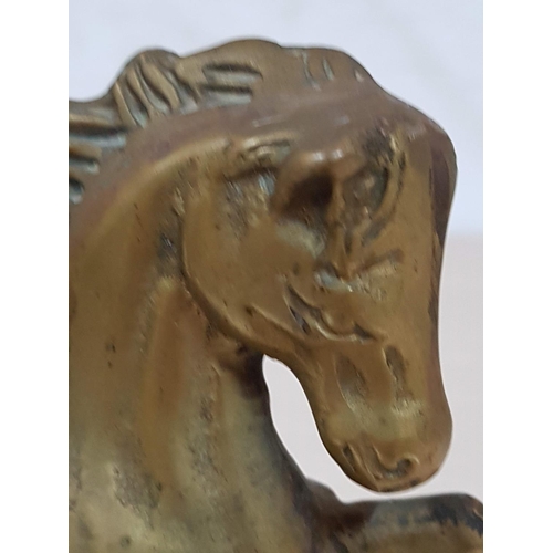 157 - Vintage Solid Brass Pegasus Winged Horse Figurine (Approx. 17 x 16cm)