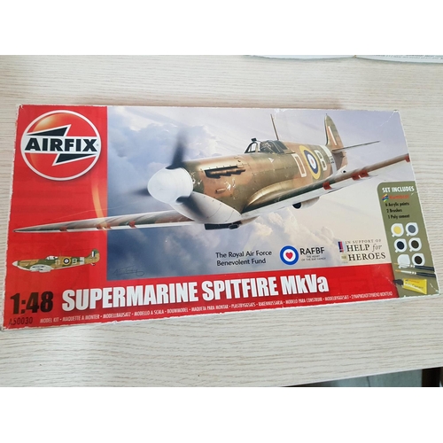 124 - Collection of 7 x Model Kits; 6 x Planes and 1 x Africa Corps (Military Car), (7)