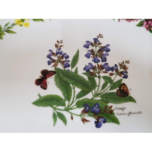 131 - 2 x Large Porcelain Serving Plates; Oval Royal Worcester - Worcester Herbs (32.5 x 28cm) and 