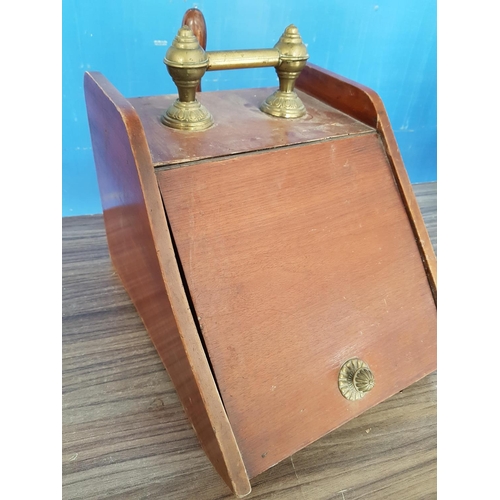 267 - Victorian Coal Scuttle with Brass Handle and Coal Shovel (A/F)