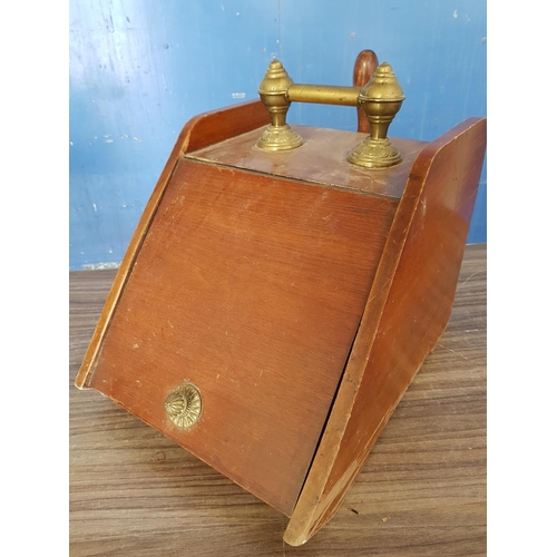 267 - Victorian Coal Scuttle with Brass Handle and Coal Shovel (A/F)