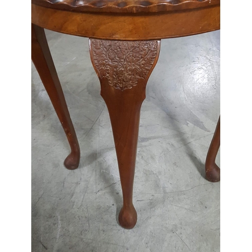 148 - Vintage Style Half Moon - Hall Table (Hand Carved Wood), (Ø60cm x H:77cm)