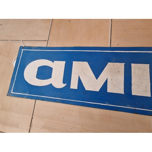 596 - Vintage Metal Advertising Sign for 'Amika', (Approx. 71 x 17cm)