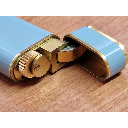 597 - Vintage Cartier PARIS Grey & Gold Plated Gas Lighter, Together with Cartier Gas Refill Tank in Origi... 