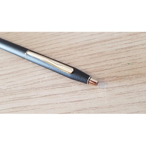 599 - Cross Ball Point Pen, Twist Movement, Black Graphite Effect with Gold Tone Clip, etc, Together with ... 