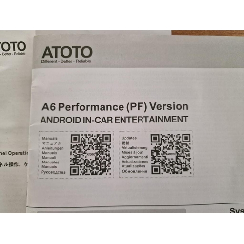 ATOTO' A6 Android In-Dash Car Entertainment, in Box, Unused