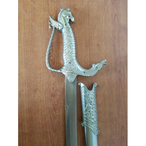 89 - Ornamental Horse Themed Sword for Wall Mounting