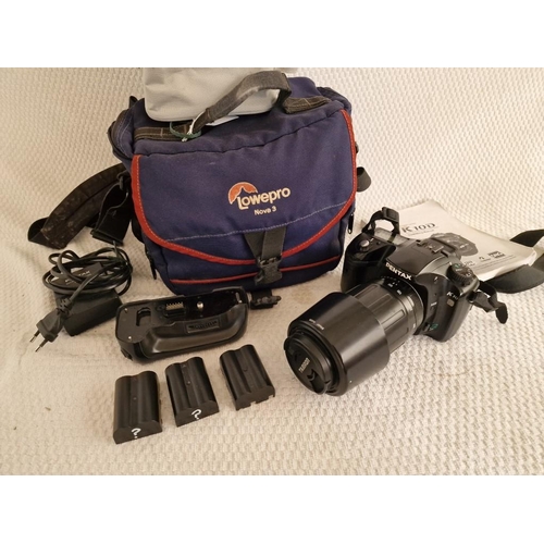 Pentax K10D SLR Camera; 10 MP, Shake Reduction, Weather Resistant, 16GB