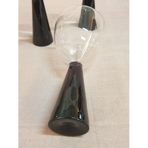 838 - Assorted Collection of Modern Glass Wine Glasses (6)