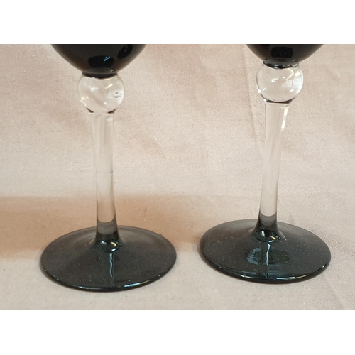 838 - Assorted Collection of Modern Glass Wine Glasses (6)