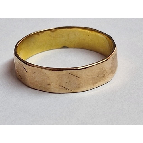 80 - 9ct Gold Ring / Band, (Approx. 2.2g, Size N).

Nb. Faded or No Hallmarked, but tested with XRF Metal... 