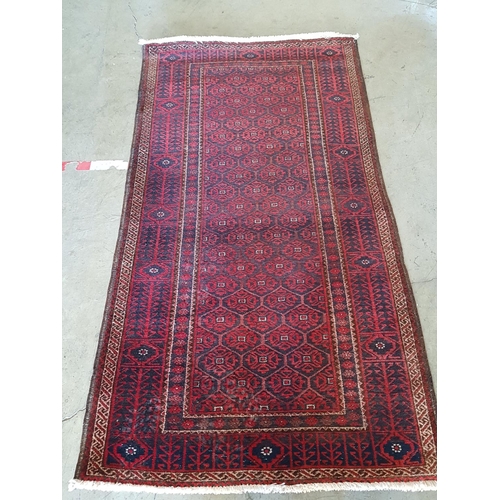 535 - Afghan (?) Handmade Rug with Oriental Pattern (190 x 102cm)