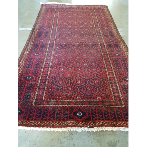 535 - Afghan (?) Handmade Rug with Oriental Pattern (190 x 102cm)