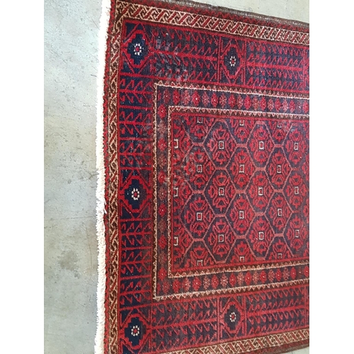 535 - Afghan (?) Handmade Rug with Oriental Pattern (190 x 102cm)