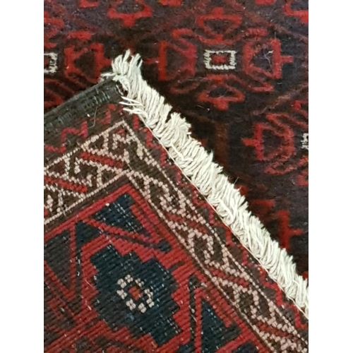 535 - Afghan (?) Handmade Rug with Oriental Pattern (190 x 102cm)